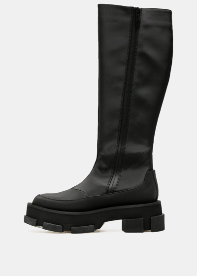 Shop Both Black Gao Platform Knee Boots
