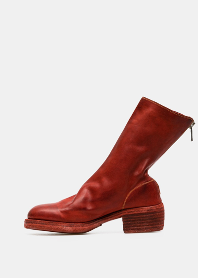 Shop Guidi Red 788z Back Zip Boots