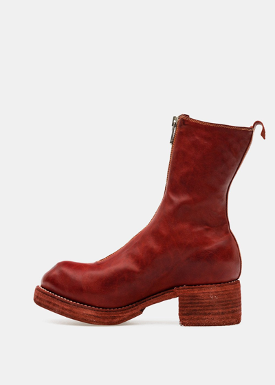 Shop Guidi Red Pl2wz Front Zip Boots