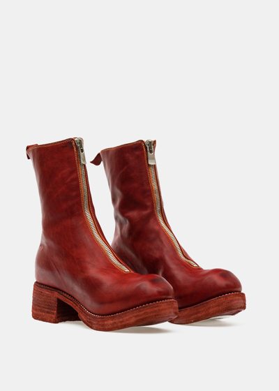 Shop Guidi Red Pl2wz Front Zip Boots