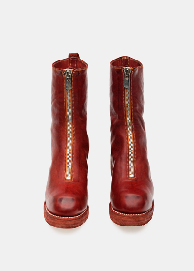 Shop Guidi Red Pl2wz Front Zip Boots