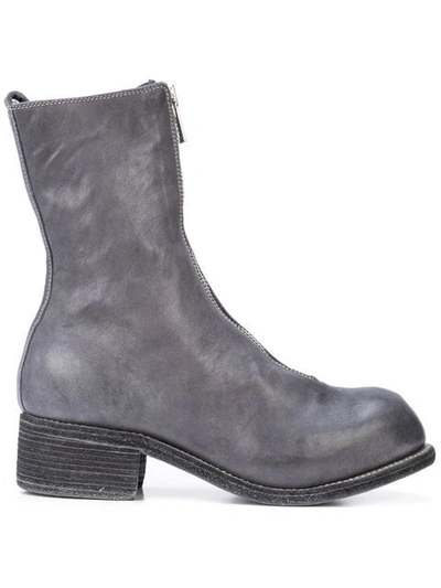 Shop Guidi Women Pl2 Soft Horse Leather Front Zip Boots In Light Grey