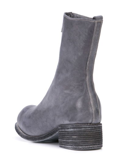 Shop Guidi Women Pl2 Soft Horse Leather Front Zip Boots In Light Grey