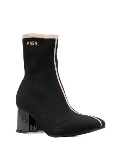 Shop Marni Women's White Other Materials Ankle Boots
