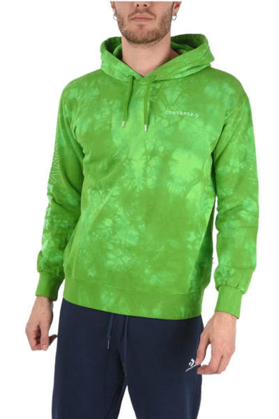 Shop Converse Men's Green Other Materials Sweatshirt