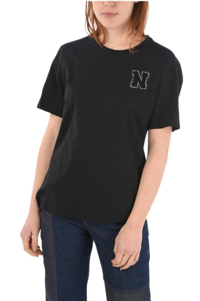 Shop Neil Barrett Women's Black Other Materials T-shirt