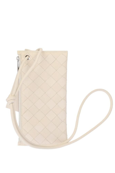 Shop Bottega Veneta Men's White Other Materials Card Holder