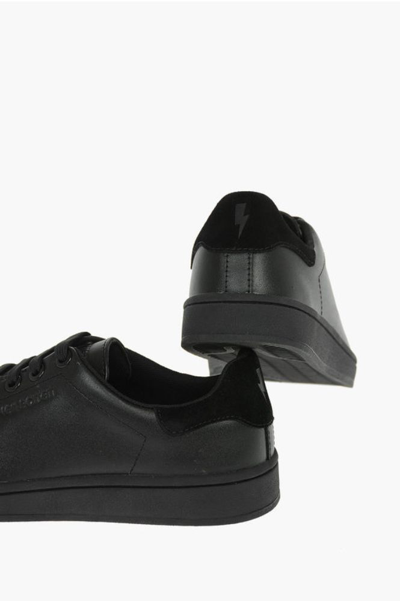 Shop Neil Barrett Women's Black Other Materials Sneakers