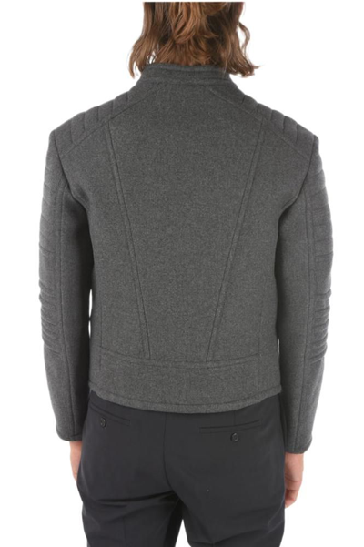 Shop Neil Barrett Men's Grey Other Materials Outerwear Jacket