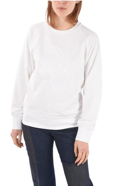 Shop Neil Barrett Women's White Other Materials Sweatshirt