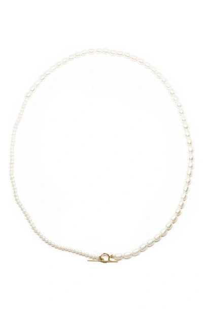 Shop Poppy Finch Contrast Cultured Pearl & Keshi Pearl Necklace In 14kyg