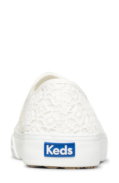 Shop Keds Double Decker Crochet Slip-on Sneaker In White