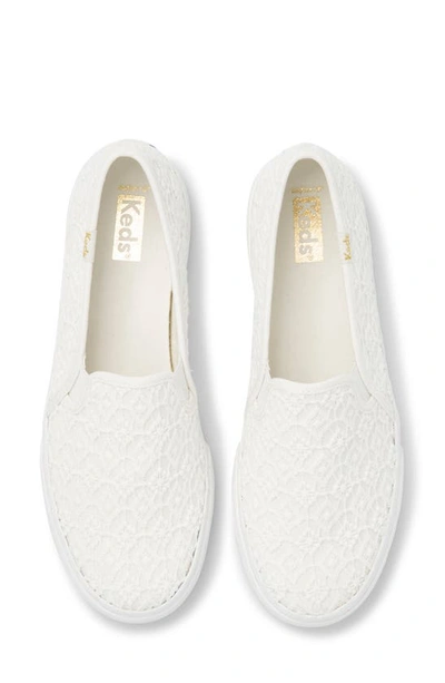 Shop Keds Double Decker Crochet Slip-on Sneaker In White