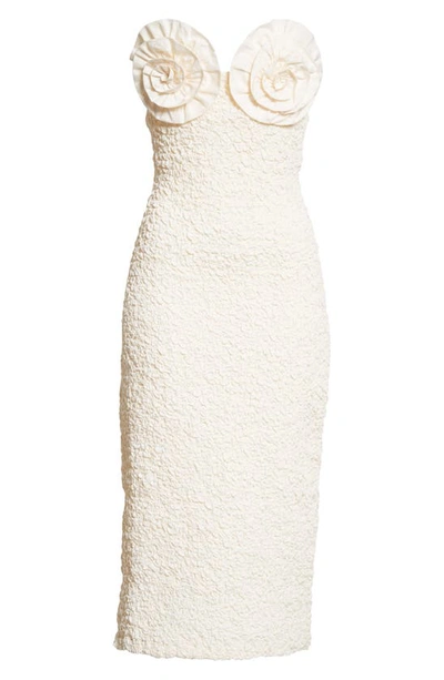 Shop Mara Hoffman Mona Organic Cotton Strapless Dress In Cream