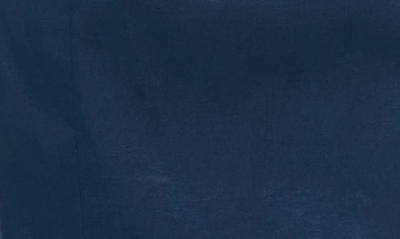 Alex Evenings Three-quarter Sleeve Taffeta Sheath Cocktail Dress In Navy