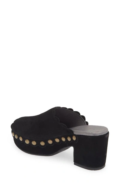 Chocolat Blu Genessis Platform Clog In Black Suede