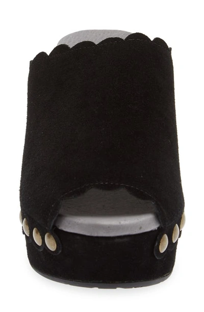 Chocolat Blu Genessis Platform Clog In Black Suede