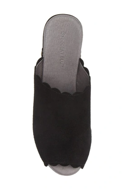 Chocolat Blu Genessis Platform Clog In Black Suede