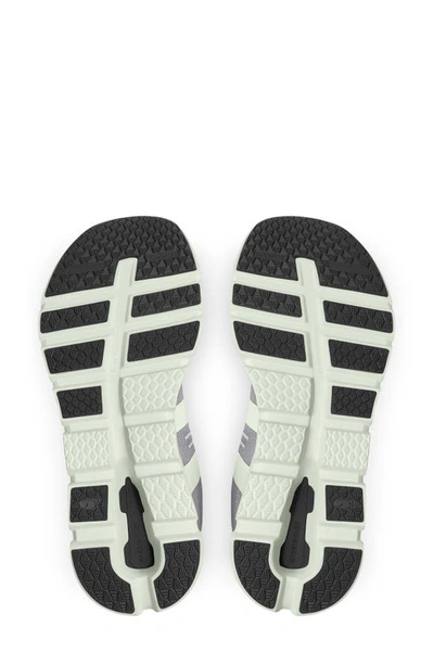 On Gray & Green Cloudrunner Low-top Sneakers In Frost/ Aloe