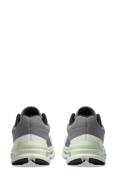 On Gray & Green Cloudrunner Low-top Sneakers In Frost/ Aloe