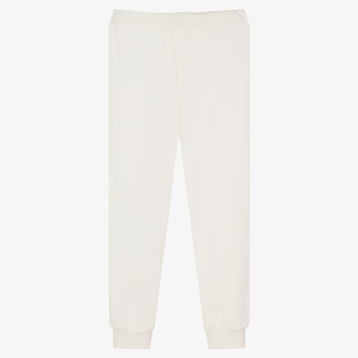 Shop Emilio Pucci Pucci Teen Girls Ivory Lilly Joggers