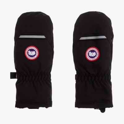 Shop Canada Goose Black Down Padded Mittens