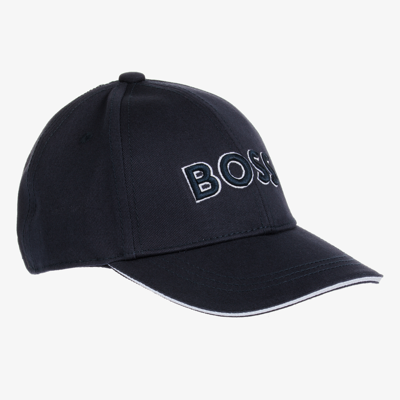 Shop Bosswear Boys Navy Blue Logo Cap