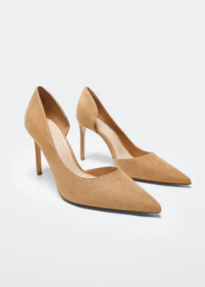 Mango Asymmetric Stiletto Shoes Medium Brown | ModeSens