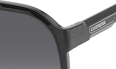 Shop Carrera Eyewear 99mm Oversize Rectangular Sunglasses In Grey / Grey Shaded