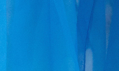 Shop Kkco Nine Twenty-seven Asymmetrical Ruffle Sheer Organza Dress In Blue