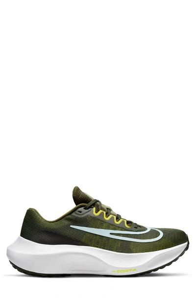 Shop Nike Zoom Fly 5 Road Running Shoe In Cargo Khaki/ Blue/ Yellow