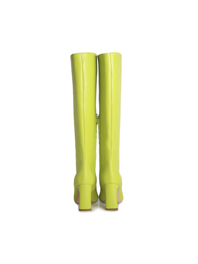 Liu •jo X Leonie Hanne Square-toe Leather Boots In Grape