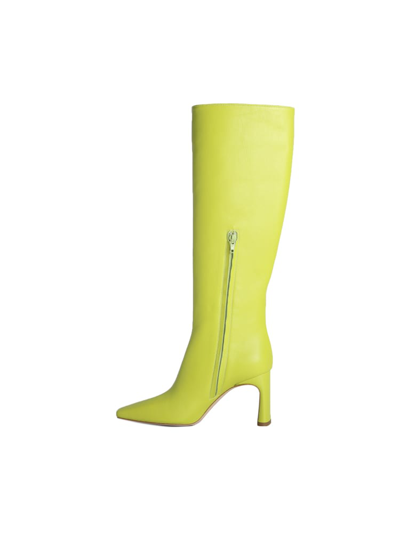 Liu •jo X Leonie Hanne Square-toe Leather Boots In Grape