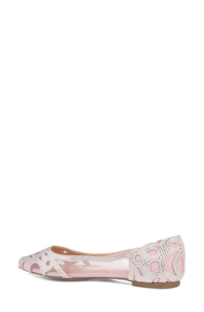 Journee Collection Batavia Rhinestone Flat In Blush