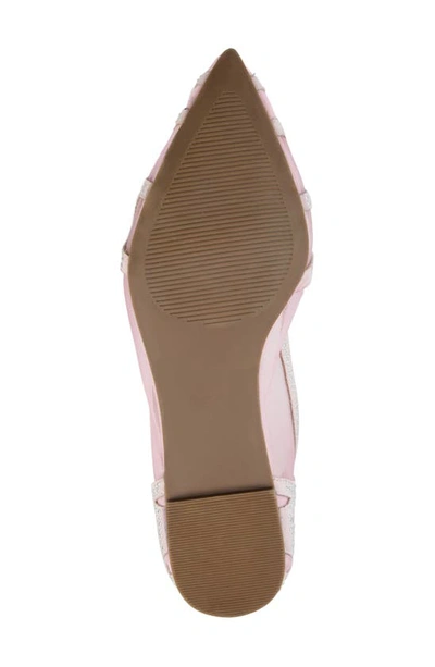 Journee Collection Batavia Rhinestone Flat In Blush