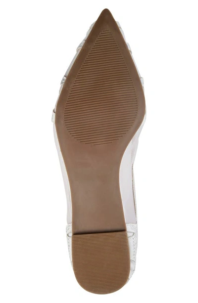 Journee Collection Batavia Rhinestone Flat In White