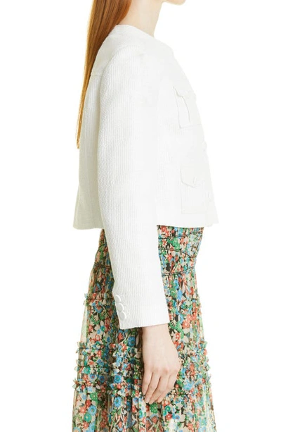 Shop Ted Baker Alera Crop Boxy Jacket In White