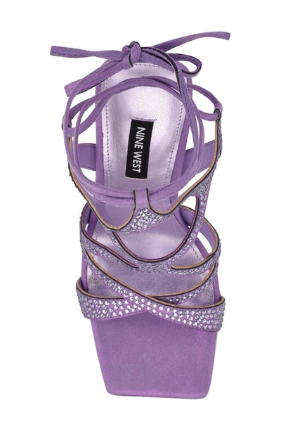 Shop Nine West Alanah Ankle Tie Sandal In Light Purple