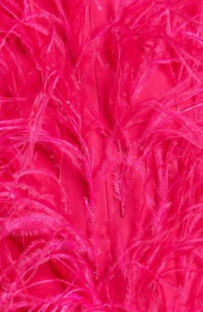Shop Cult Gaia Shannon Ostrich Feather Dress In Qajar Rose
