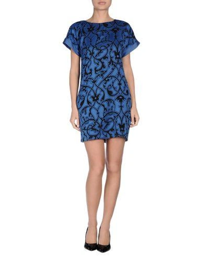 Shop Just Cavalli Short Dress In Blue