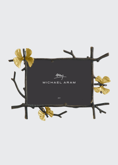 Shop Michael Aram Butterfly Ginkgo 5" X 7" Picture Frame In Bronze