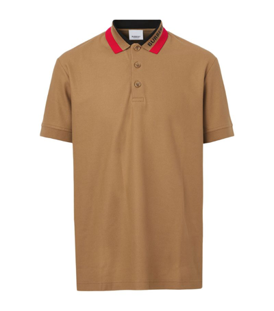 Shop Burberry Logo-detail Polo Shirt In Brown
