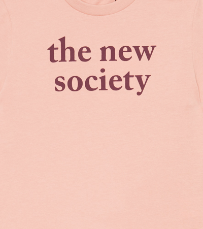 The New Society Logo Cotton T-shirt In Batik Petal