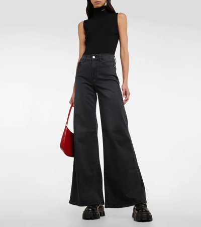 Shop Frame Le Palazzo High-rise Palazzo Jeans In Billups