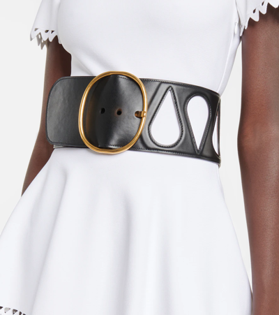 Alaïa Leather Belt In Noir