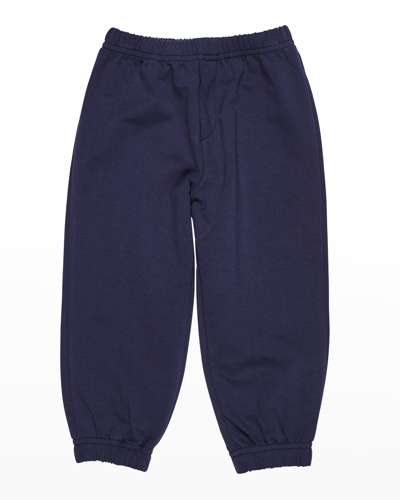 Shop Florence Eiseman Boy's French Terry Joggers In Navy