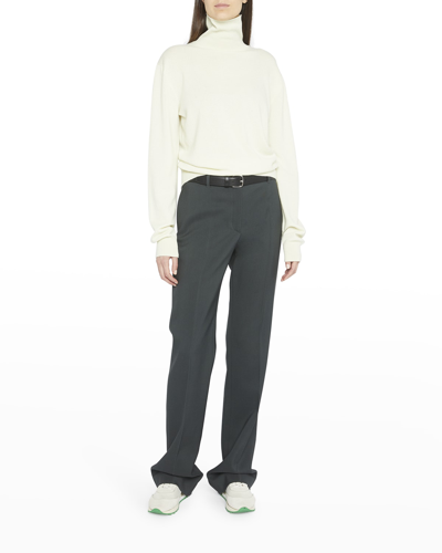 Shop The Row Ciba Turtleneck Sweater In Pale Yellow