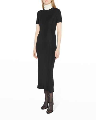 Shop The Row Pesenti Rib Body-con Maxi Dress In Black