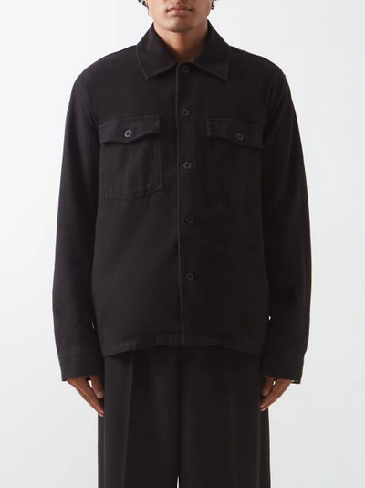 Our Legacy Brushed Cotton Evening Coach Jacket In Black | ModeSens