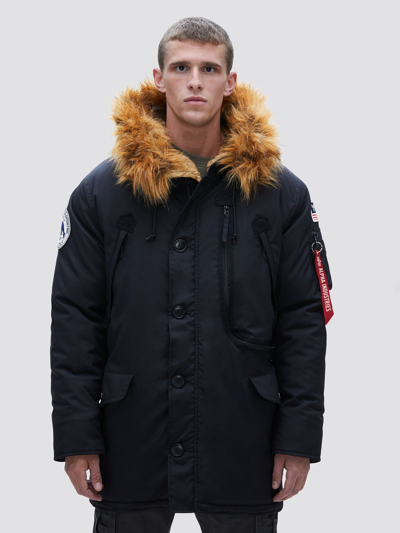 Shop Alpha Industries N-3b Alpine Parka In Black